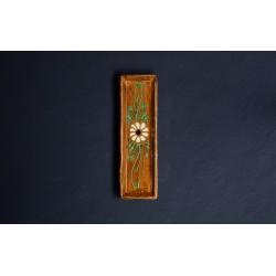 Repose cuillère rectangulaire - Faux-bois - Marguerite