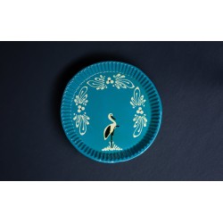 Plat à tourte / Plat à tarte - Turquoise - Cigogne