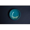 Assiette calotte - Turquoise - Fleurs