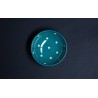 Assiette calotte - Turquoise - Gros points